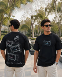 تیشرت مردانه پشت رو طرح دار مدل Radio
