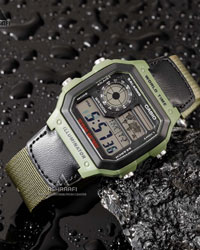 ساعت مردانه Casio World time بند برزنتی