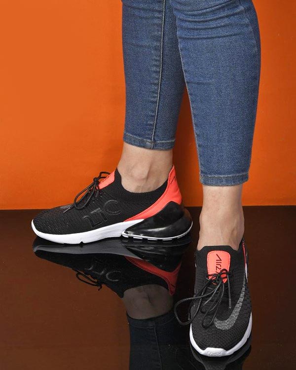 كفش دخترانه NIKE مدل POPY مشكي قرمز