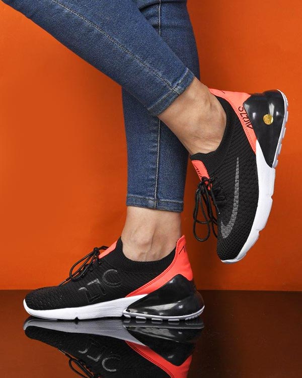 كفش دخترانه NIKE مدل POPY مشكي قرمز