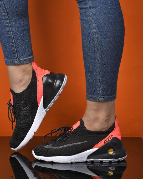 كفش دخترانه NIKE مدل POPY مشكي قرمز