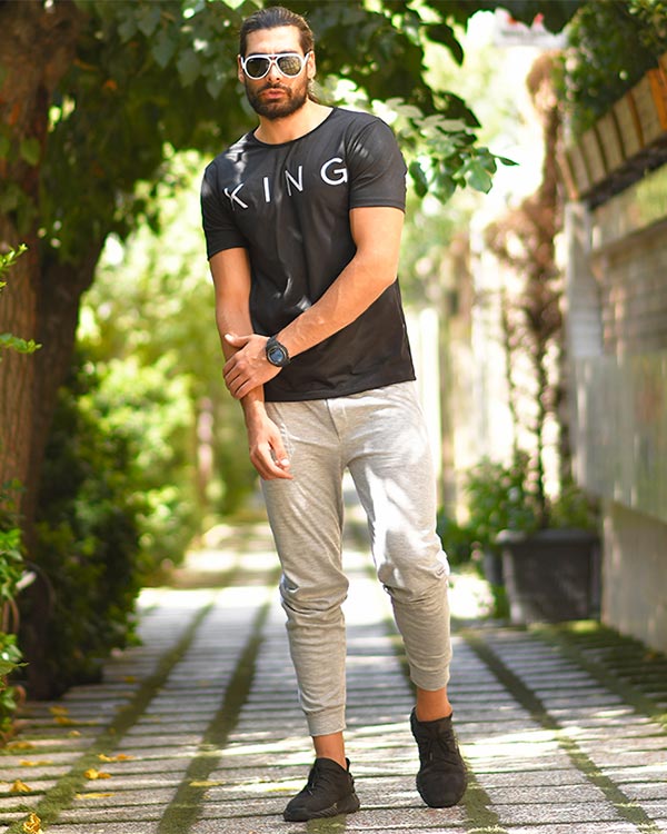ست تيشرت و شلوار مردانه KING
