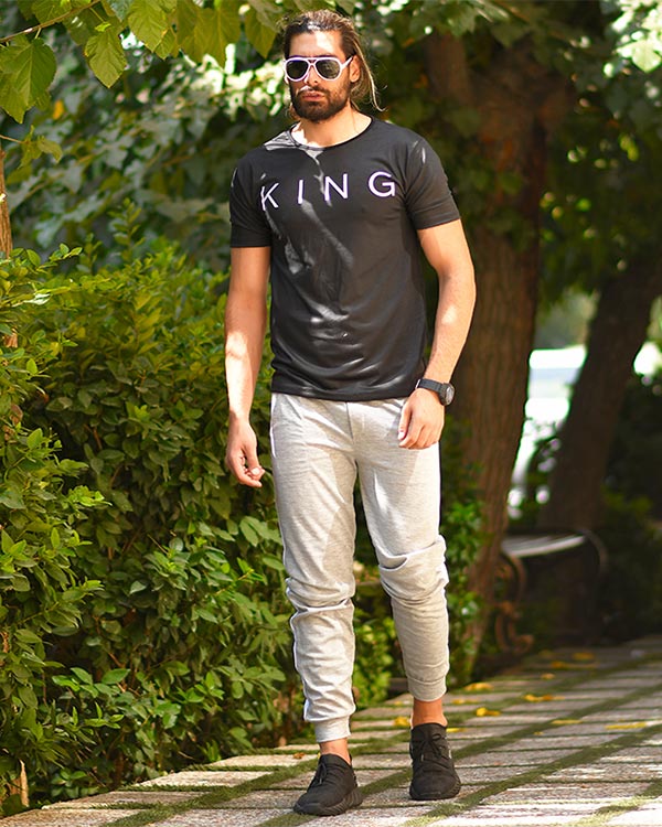 ست تيشرت و شلوار مردانه KING