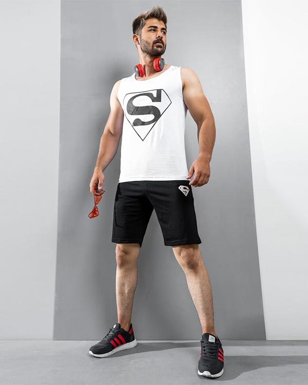 ست ركابي شلوارك مردانه مدل Superman