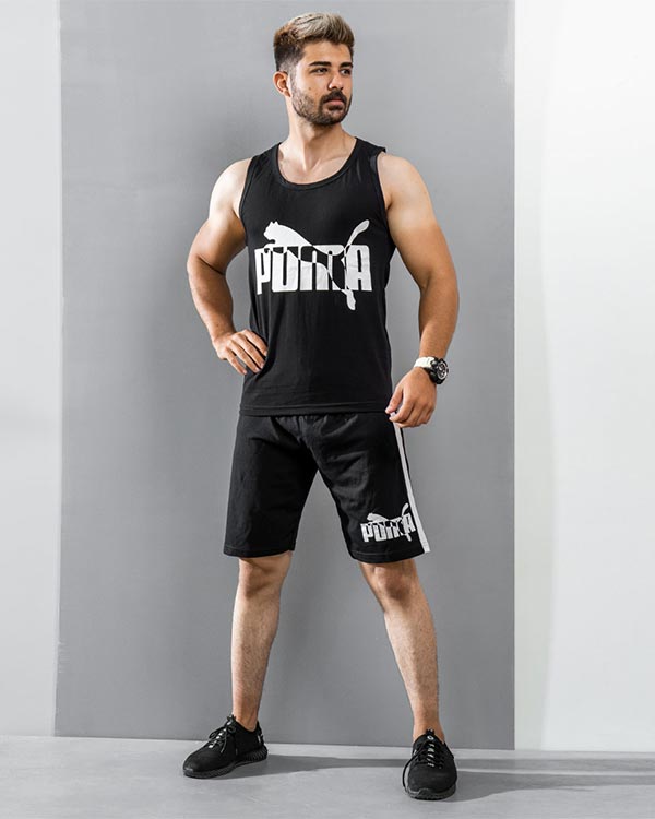 ست رکابی شلوارک Puma مردانه مدل Piki