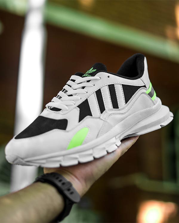 كفش ورزشي Adidas مردانه سفيد سبز مدل Levin