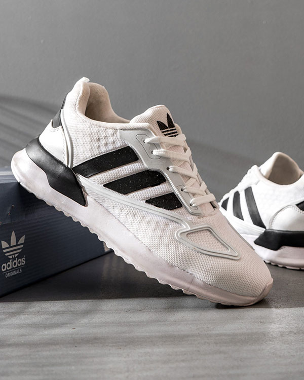 کفش ورزشی Adidas مردانه سفید مشکی مدل Siban