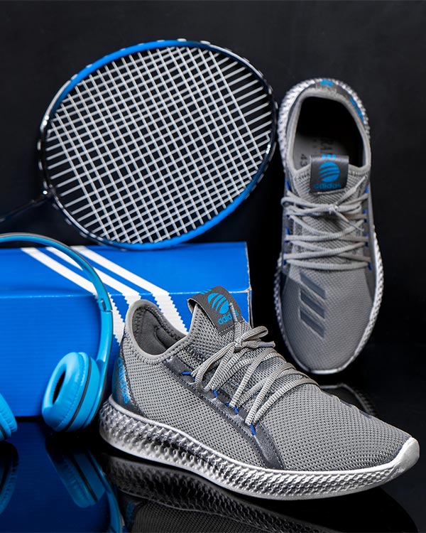 كفش ورزشي Adidas مردانه طوسي آبي مدل Barni
