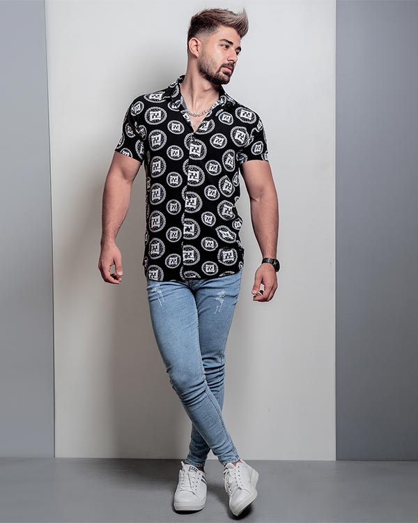 پيراهن هاوايي مردانه مدل Mikara