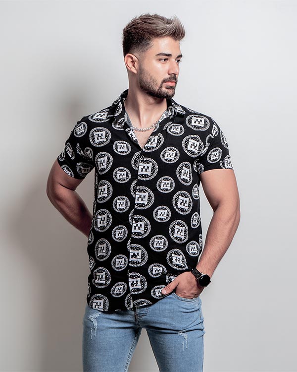 پيراهن هاوايي مردانه مدل Mikara