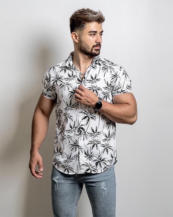 پيراهن هاوايي مردانه مدل Savin