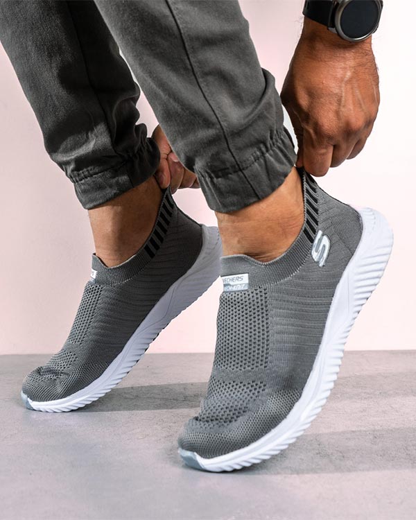 کفش ورزشیSKECHERS مردانه طوسی تیره مدل Balini-