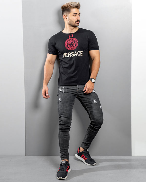 تیشرت Versace مردانه مشکی مدل Janatan