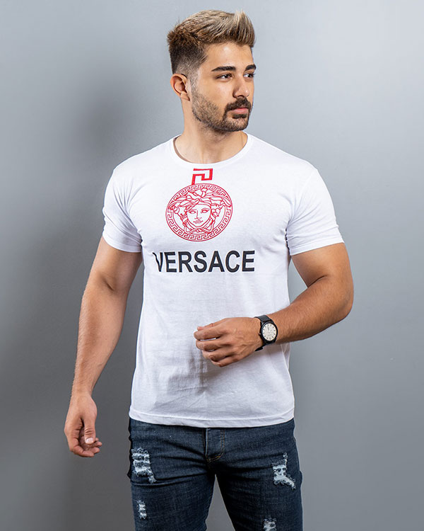تیشرت Versace مردانه سفید مدل Janatan
