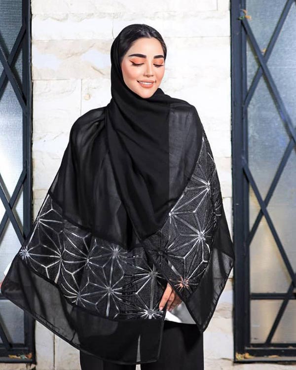 شال زنانه بلند کرپ