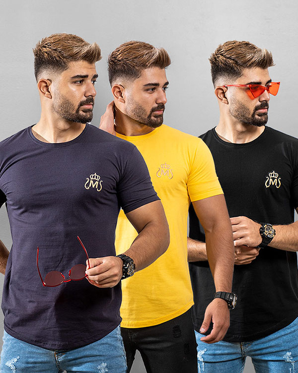 تیشرت مردانه مشکی مدل Arat