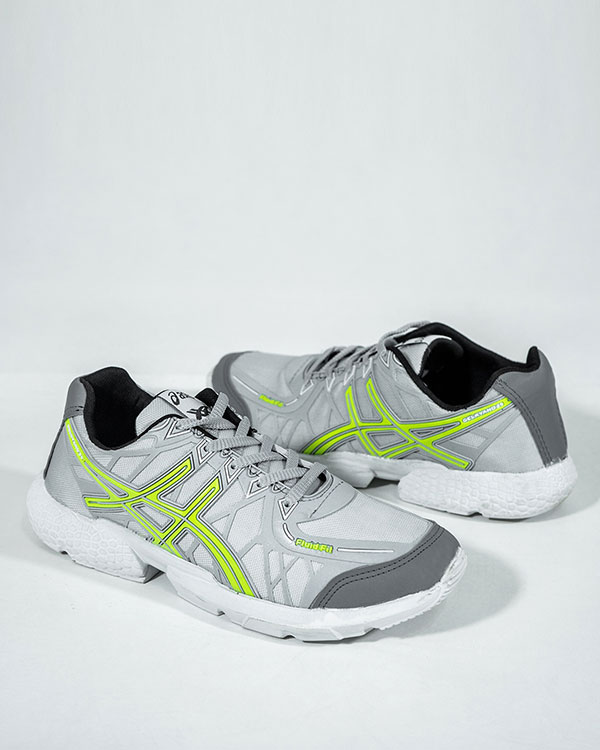 کفش ورزشی Asics مردانه طوسی سبز مدل Snopy