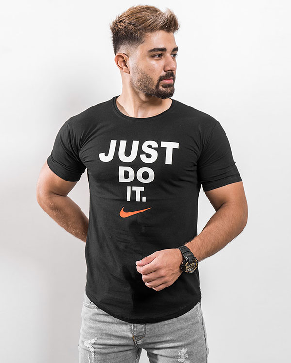 تیشرت Just Do It مردانه مشکی مدل Ditro