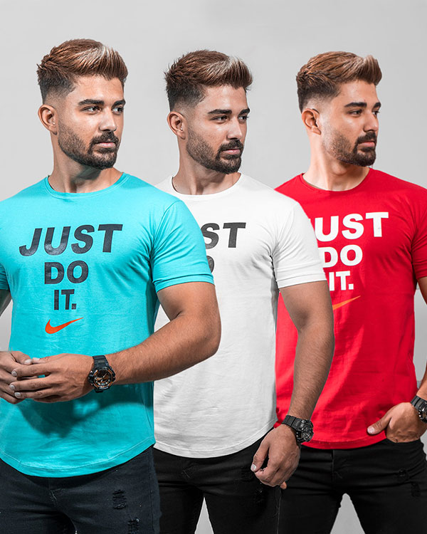 تیشرت Just Do It مردانه سفید مدل Ditro
