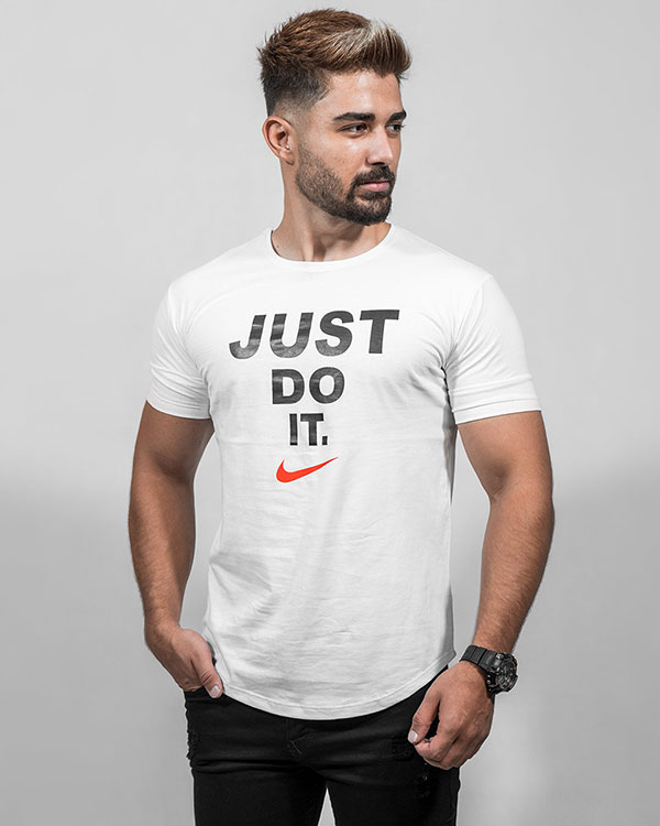 تیشرت Just Do It مردانه سفید مدل Ditro