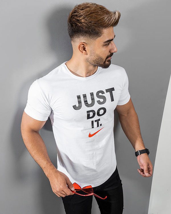تیشرت Just Do It مردانه سفید مدل Ditro