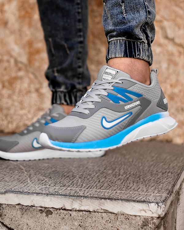 کفش ورزشی Nike Structure مردانه طوسی آبی مدلZomit