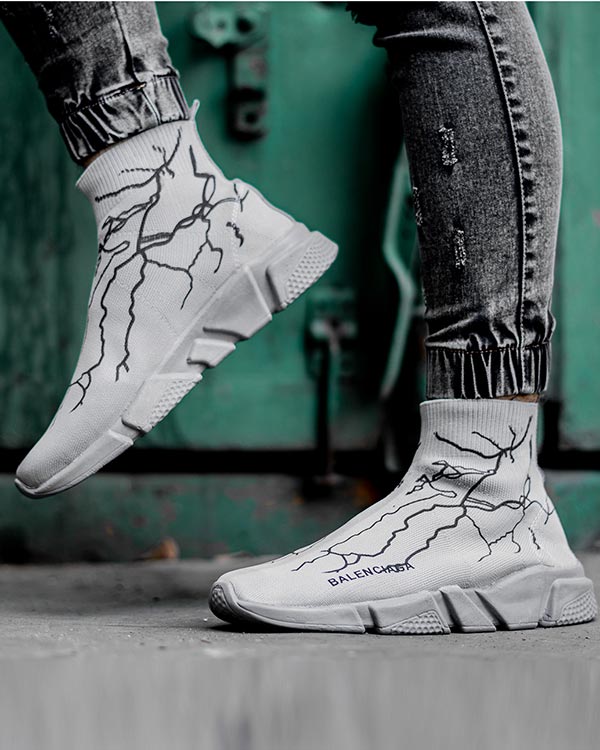 کفش ورزشی Balenciagaمردانه طوسی مدلAgras