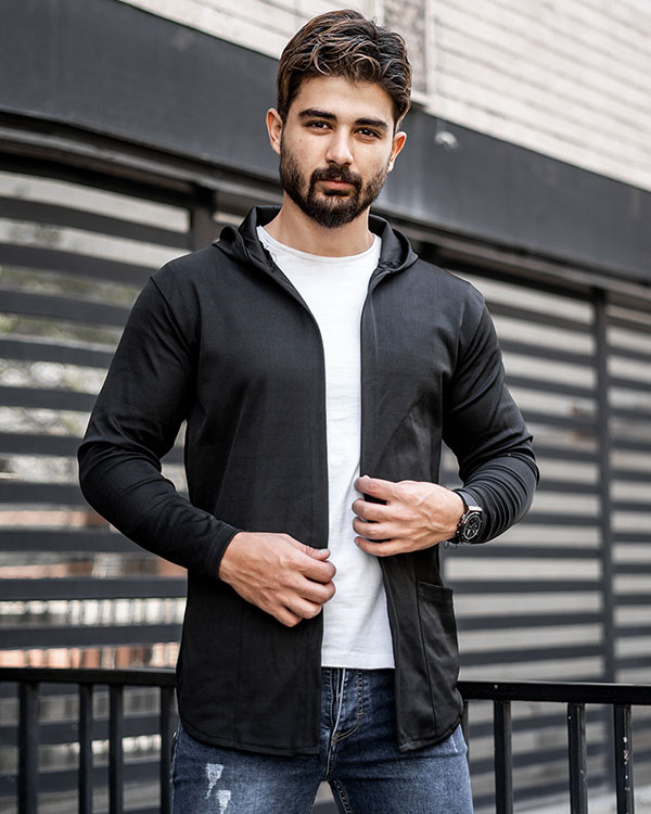 شنل مردانه مشكي مدل Kamil