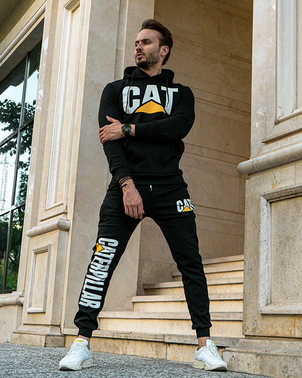 ست هودي شلوار Cat مردانه مدل b78