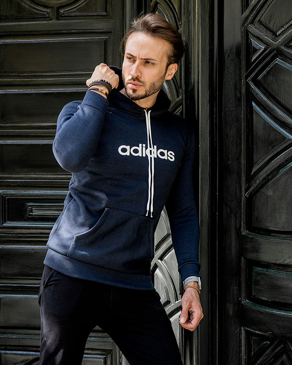 هودی کلاه دار طرح Adidas مردانه مدل james