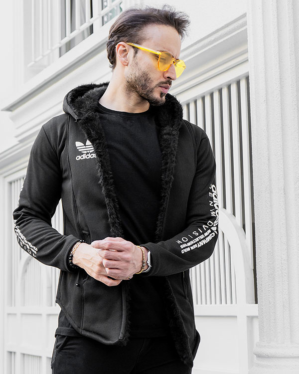 هودی Adidas مردانه مشکی مدل Aran