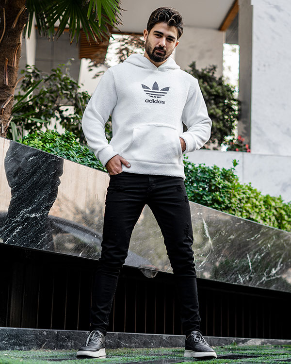 هودی کلاه دار حوله ای مدل adidas