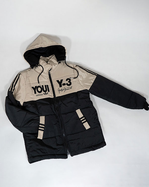 كاپشن مردانه Y-3كرم مشكي مدل YOUI