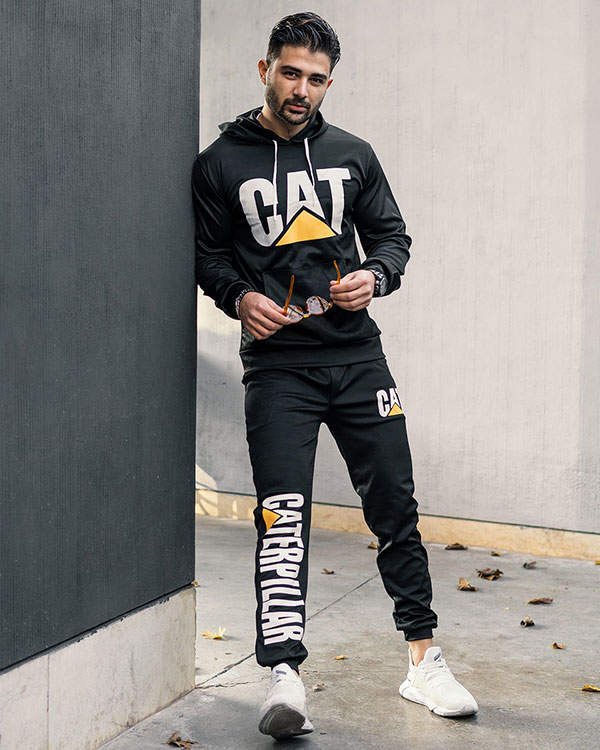 ست هودي شلوار Cat مردانه مدل b78