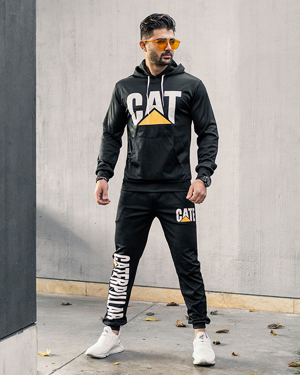 ست هودي شلوار Cat مردانه مدل b78