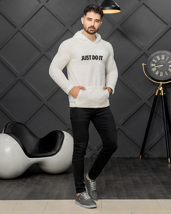 هودی just do itمردانه سفید مدلTaha