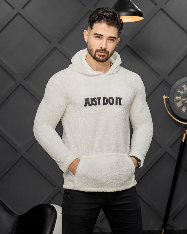 هودی just do itمردانه سفید مدلTaha