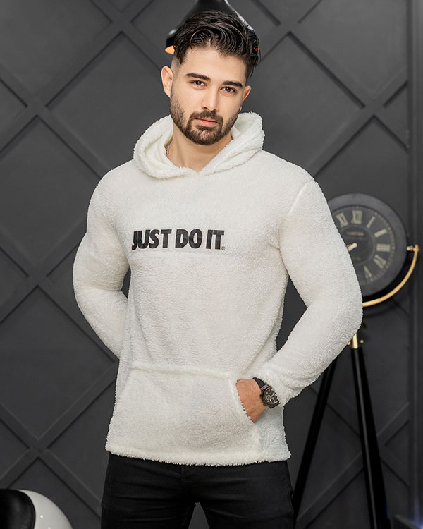 هودی just do itمردانه سفید مدلTaha