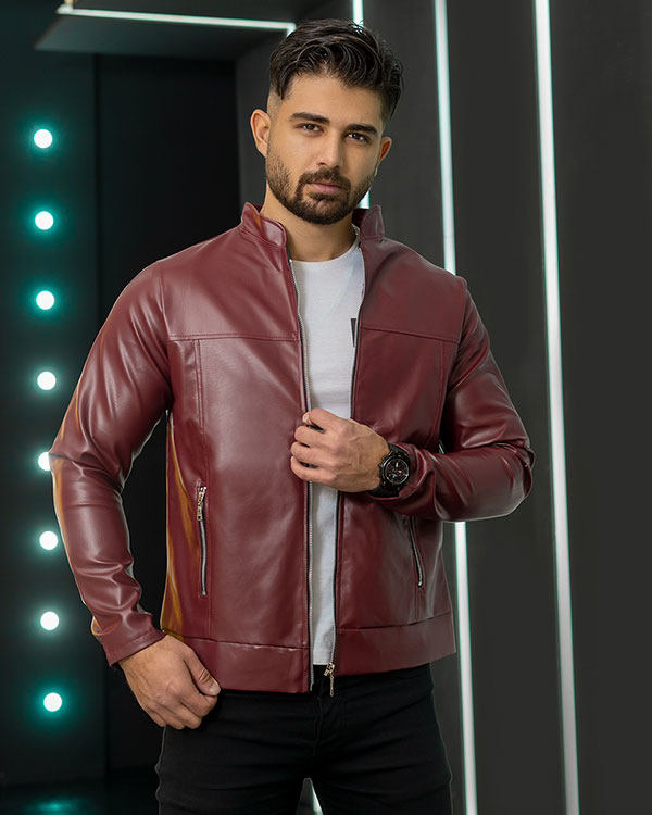 كاپشن چرم مردانه مدل NOBER