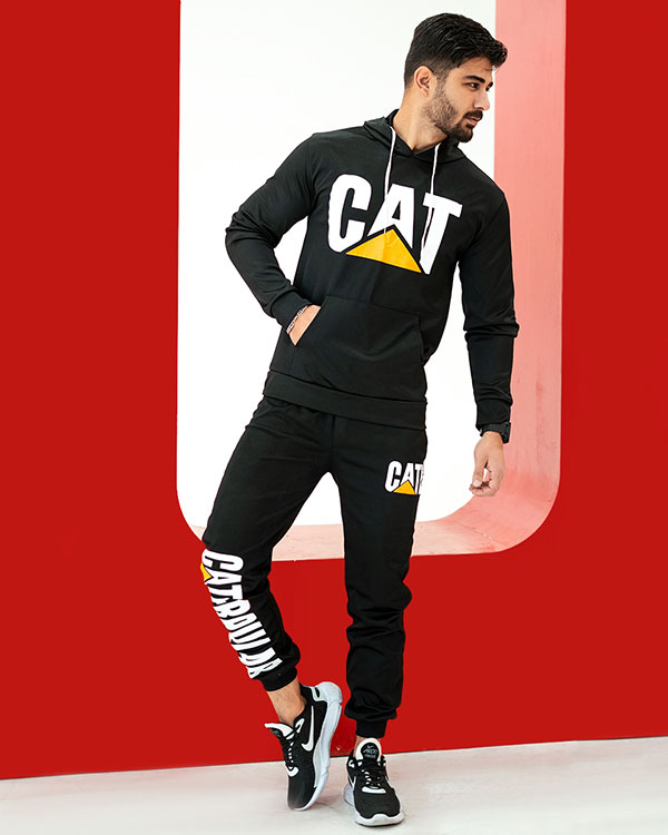 ست هودي شلوار Cat مردانه مدل b78