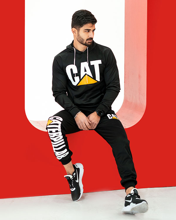 ست هودي شلوار Cat مردانه مدل b78