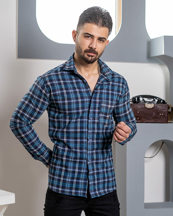 پیراهن چهارخانه  مردانه مدلDivan