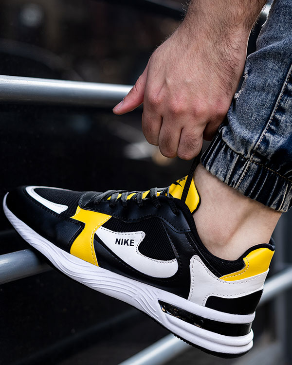 کفش ورزشی Nike مردانه مشکی زرد مدلJimi