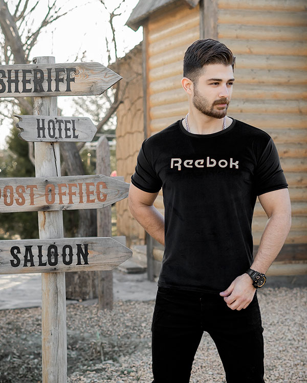 تیشرت مخمل مردانه مدل Reebok