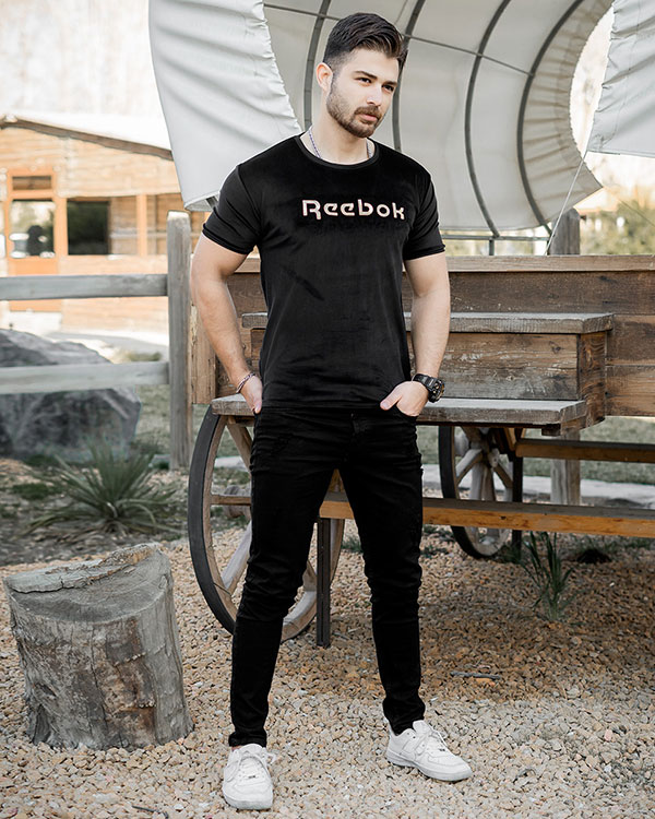 تیشرت مخمل مردانه مدل Reebok