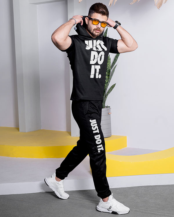 ست هودي شلوار Just Do It مردانه مدلJefri