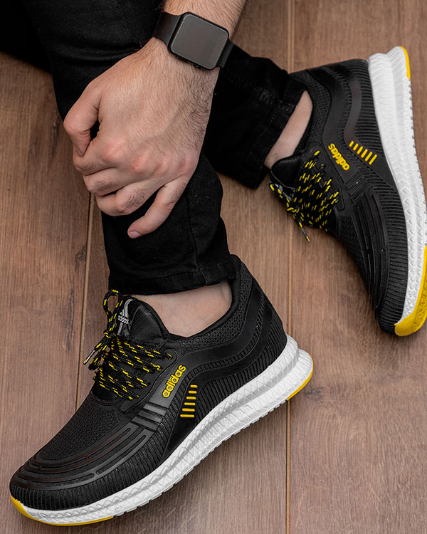 کفش ورزشی Adidas مردانه مشکی زرد مدلPardad