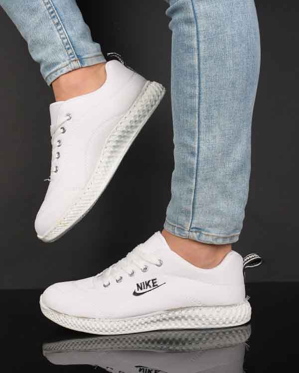 کفش ورزشی مردانه مدل nike تمام سفید 
