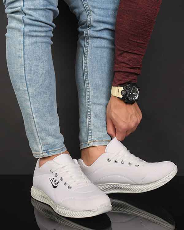 کفش ورزشی مردانه مدل nike تمام سفید 