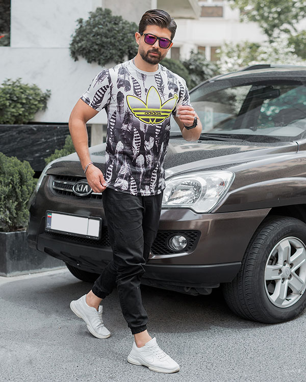 تيشرت آديداس طرح پرمردانه مدل C25